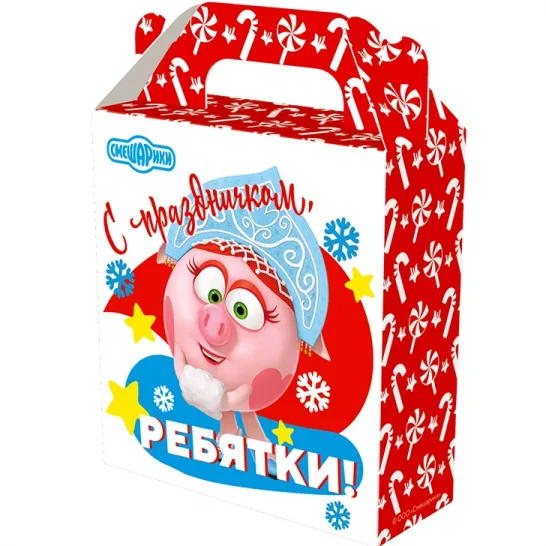 Сладкий новогодний набор Подарок мини Смешарики 300 грамм
